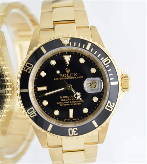 solid gold rolex submariner for sale|Rolex Submariner 18k yellow gold.